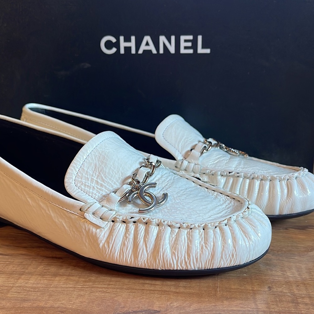 White mocassins- loafer - Picture 6 of 7